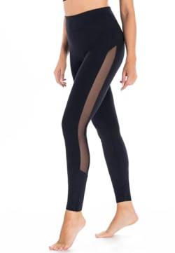 Teyli Leggings Damen Baumwolle - Leggings für Damen Leggings Push Up - Leggings Baumwolle Damen Fitness Leggins Damen - Sport Leggings Damen Mappy Schwarz S von Teyli