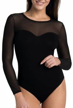 Teyli Schwarzer Body Damen Langarm - Damen Body Langarm - Body Langarm Damen Schwarz - Langarmbody Damen - Langarm Body Damen Schwarz - Skims Body Schwarz L von Teyli