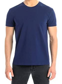 Teyli T Shirt Herren Baumwolle - Herren T Shirt mit Stilvollem Design - Tshirt Herren Ideal für Freizeit, Sport und Alltag - T-Shirt Herren Blau L von Teyli