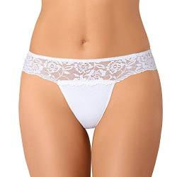 Teyli Tanga Damen Tanga String aus Spitze Comfo - String Tanga Damen String Damen - String Tanga Damen Sexy Dessous - Strings Damen Sexy Weiß L von Teyli