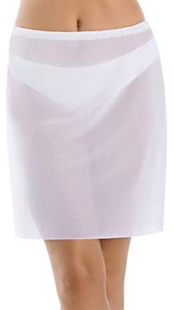 Teyli Unterrock Damen Petticoat Unterrock - Aus hochwertigem Transparentem Mesh - Petticoat Kleid Angenehm für den Körper Weiß S von Teyli