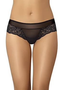 Teyli Unterwäsche Frauen Pantys Damen Brasilslips - Slips Damen-Unterhosen Damen Unterwäsche mit Spitze - Frauen Unterwäsche Pantys Damen Slips mit Rosenmotiv Gefertigt Schwarz L von Teyli