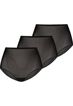 Teyli Unterwäsche Frauen Pantys Damen mit Hoher Taille - Slips 3er Pack Damen-Unterhosen Damen Unterwäsche - Frauen Unterwäsche Pantys Damen Slips Pack Schwarz XL von Teyli