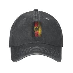 Baseballkappe Snapback Sonnenhut Deutschland-Flagge Baseballkappe für Herren und Damen Klassische Distressed-Denim-Mütze Adler-Wappen Bundesadler Outdoor-Sommermütze von TeysHa