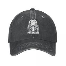 Baseballkappe Snapback Sonnenhut Predator-Film Alien-Baseballkappe für Männer und Frauen Vintage-Jeans-Snapback-Mütze im Used-Look Outdoor-Training unstrukturierte Kappen von TeysHa