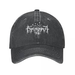 Baseballkappe Snapback Sonnenhut Psychonaut 4 Logo Baseball Cap Retro Distressed Washed Rock Snapback Hut Unisex Outdoor Running Golf Caps Hut Männer Frauen von TeysHa