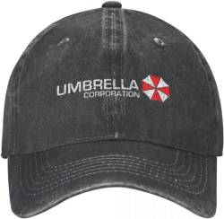 TeysHa Baseballkappe Snapback Sonnenhut Umbrella Corporation Horrorfilm Zombie-Liebhaber Baseballkappen Distressed Denim Washed Kopfbedeckung Unstrukturierte weiche Hüte Kappe Geschenk von TeysHa