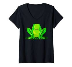 Damen Froschkostüm Halloween grüne Kröte Kinder Herren Damen Jungen Mädchen T-Shirt mit V-Ausschnitt von That Cool Costume Merch Store
