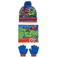 The AVENGERS Mütze & Schal Kinder Jungen Winter-Set Mütze Schlauch-Schal (SET, 3-tlg) von The AVENGERS