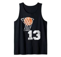 Vintage Basketball Trikot Zahl 13 T-Shirt Spieler Nummer Tank Top von The Basketball Jersey Number Shirts
