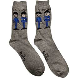 Beatles - Socken Cartoon Standing, grau, (in 36-41) von The Beatles