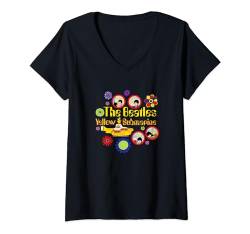 Damen The Beatles - Yellow Submarinemarine-Cirles T-Shirt mit V-Ausschnitt von The Beatles