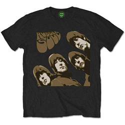 Herren The Beatles Rubber Soul Sketch T-Shirt Gr. L, Schwarz von The Beatles