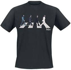 The Beatles Abbey Road Silhouette Männer T-Shirt schwarz S 100% Baumwolle Band-Merch, Bands von The Beatles