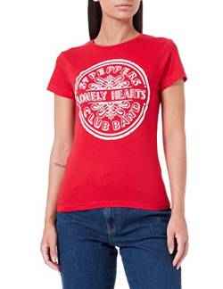 The Beatles Damen T-Shirt, rot, M von The Beatles