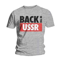 The Beatles Herren Men's Tee: Back In The USSR T-Shirt, Grau (Grey Grey), XX-Large von The Beatles