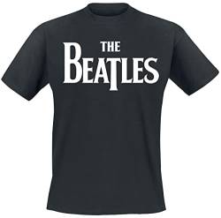 The Beatles Logo Männer T-Shirt schwarz L 100% Baumwolle Band-Merch, Bands von The Beatles