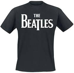 The Beatles Logo Männer T-Shirt schwarz S 100% Baumwolle Band-Merch, Bands von The Beatles