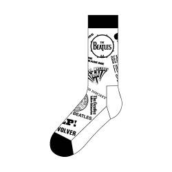 The Beatles Socken Albums Monochrome Nue offiziell Unisex Weiß (UK Size 7-11) UK Size 7-11 von The Beatles