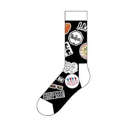 The Beatles Socken Icons Band Logo Nue offiziell Herren Schwarz (UK Size 7-11) UK Size 7-11 von The Beatles