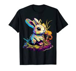 Hüpfen Sie in Ostern mit diesen niedlichen Damen mit Hasenmotiv T-Shirt von The Beautiful Easter Animal Art Shop