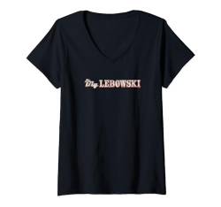 Damen The Big Lebowski logo T-Shirt mit V-Ausschnitt von The Big Lebowski