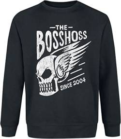 The BossHoss Flying Skull Crewneck Unisex Sweatshirt schwarz XL von The BossHoss