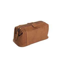 Chesterfield Brand The Kulturbeutel Vince Leder für Damen und Herren | Reise Waschen Rasieren Kosmetik Tasche Badezimmer Toilettenartikel Großer Organizer Make-up, Cognac, Large von The Chesterfield Brand