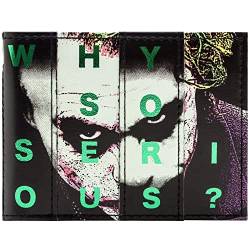 The Dark Knight The Joker Why So Serious? Geldbörse/Geldbeutel Bi-Fold ID- & Kartenhalter, Schwarz von The Dark Knight