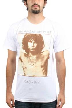 The Doors - American Poet 30/1 Herren Kurzarm T-Shirt in Weiß, X-Large, White von The Doors