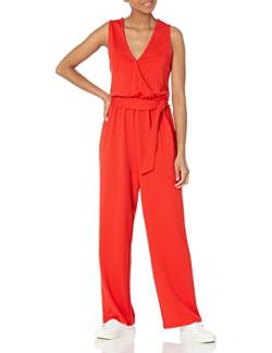 The Drop Ärmelloser Wickel Caralynmirand Jumpsuits, Feuerrot, XL von The Drop