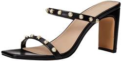 The Drop Avery Square Toe Two Strap High Heeled Sandalen, Black Pearl, 9 von The Drop