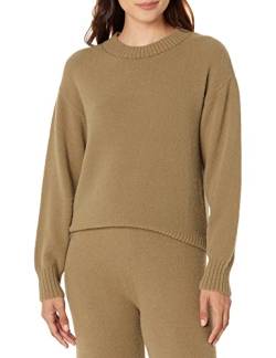 The Drop Basic-Pullover für Damen, Carter Superweich Rundhalsausschnitt, Capers Olive, XS von The Drop