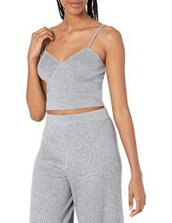 The Drop Catalina Rippstrick-Bralette, für Damen, Grau meliert, XXS von The Drop