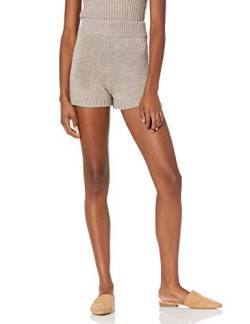 The Drop Damen Adrienne Strick-Shorts zum Hineinschlüpfen, Heather Mushroom, S von The Drop