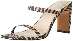 The Drop Damen Avery Square Toe Two Strap High Heeled Sandal, Zebra, 37 von The Drop