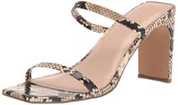 The Drop Damen Avery Square Toe Two Strap High Heeled Sandalen - Sand - Gr. 44 EU von The Drop