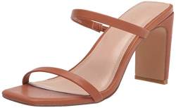 The Drop Damen Avery Square Toe Two Strap High Heeled Sandalen - Toffee - Gr. 39.5 EU von The Drop