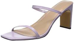 The Drop Damen Avery Square Toe Two Strap High Heeled Sandalen - Violett Lila - Gr. 40 EU von The Drop