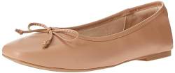 The Drop Damen Ballerinas Pepper mit Schleife, Hellbraun, 38.5 von The Drop