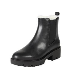 The Drop Damen Campbell Sherpa Chelsea Boot, Schwarz, 40 EU von The Drop