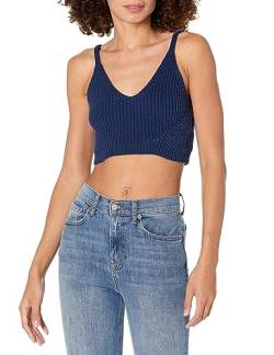 The Drop Damen Divya gestricktes Pointelle-Bralette, Marineblau, M von The Drop