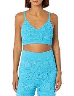 The Drop Damen Diza Crochet Bralette, Ozeanblau, L von The Drop