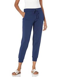 The Drop Damen Grace Jogginghose, extra-weich, Stretch, Rippenbündchen, Navy Blau, XS von The Drop