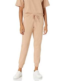 The Drop Damen Grace Jogginghose, extra-weich, Stretch, Rippenbündchen, Praline, L von The Drop