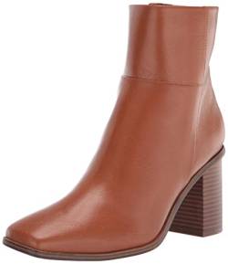 The Drop Damen Ibita Stiefelette mit Hohem Absatz und Seitlichem Reißverschluss Ankle Boot, Cognac, 40.5 EU von The Drop