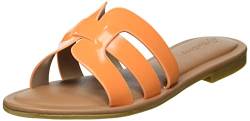 The Drop Damen Monika Flat H-band Slide Sandal Flat Sandal, Karottenorange, 40.5 EU von The Drop