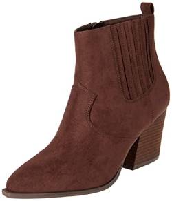 The Drop Damen Sia Pointed Toe Western Ankle Boot, Kaffeebohnen, 39.5 von The Drop