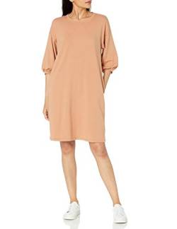 The Drop Damen Sweatshirt-Minikleid Estelle, Puffärmel, French Terry, Caramel, XXL Große Größen von The Drop