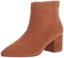 The Drop Jessi Stiefel mit Blockabsatz und Seitlichem Reißverschluss Damen Ankle Boot, Cognac, Gr. 36.5 EU von The Drop